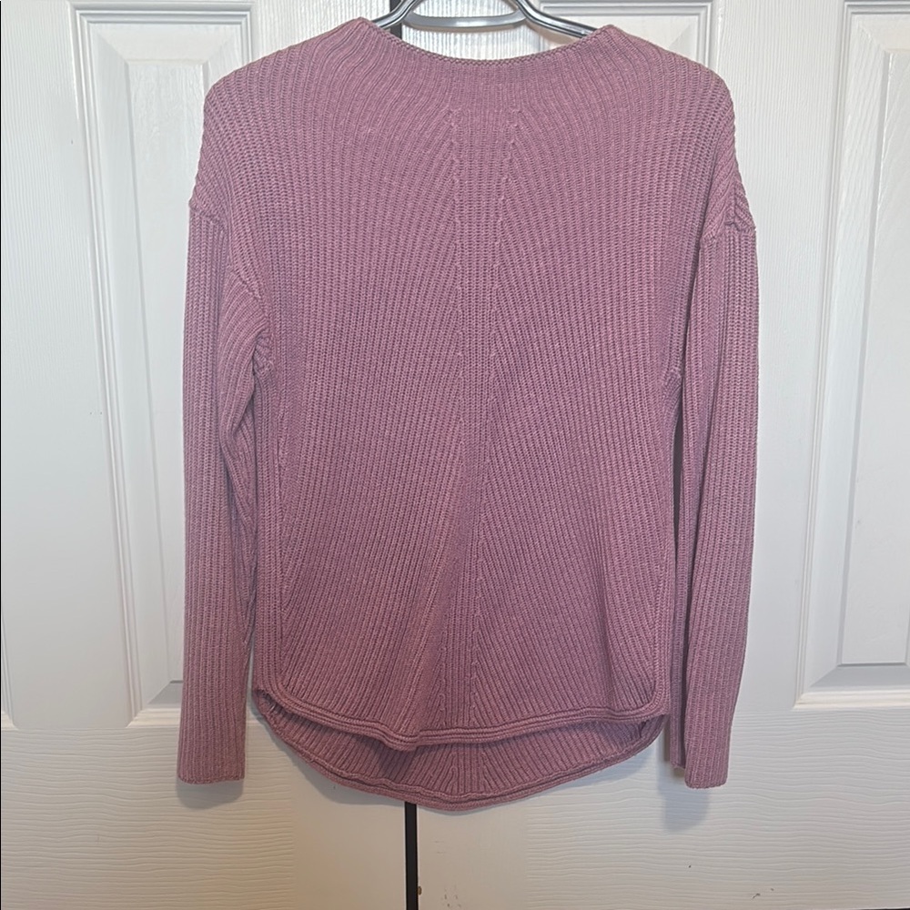Women's Pink Ribbed Knit Top